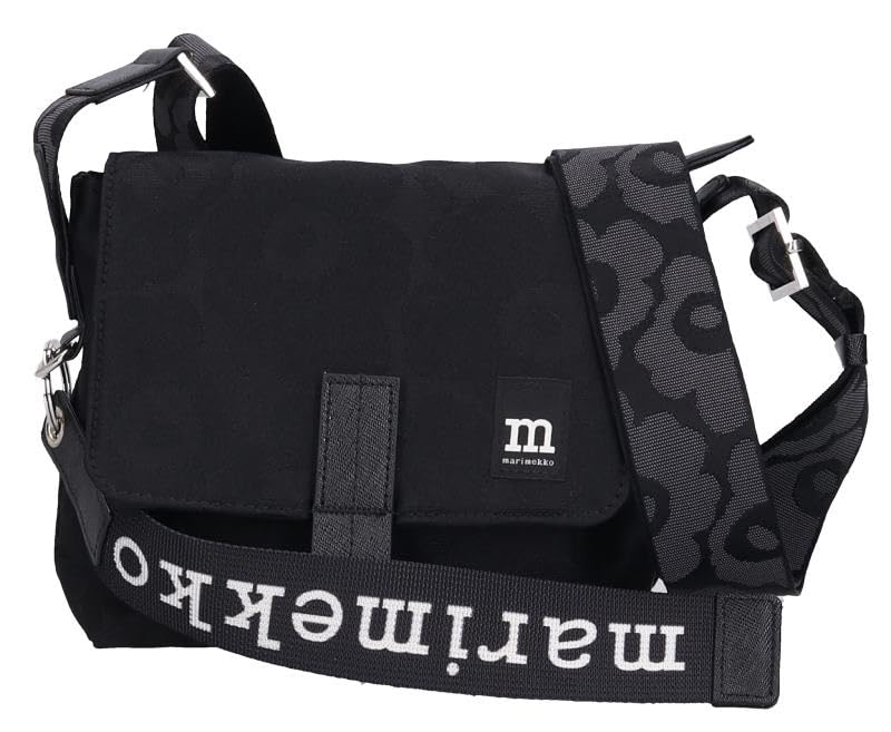 Marimekko Women s Mini Messenger Shoulder Bag, Unikko 92803 999, Black (Used)