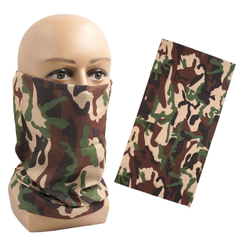 Fun Camouflage Neck Wrap Head Covering Halloween Sports Headwrap Bandana Soft Tube Bandana Neck Covering