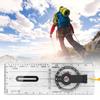 Foldable Map Compass Multifunctional Transparent Acrylic Outdoors Tool for Camping Hiking