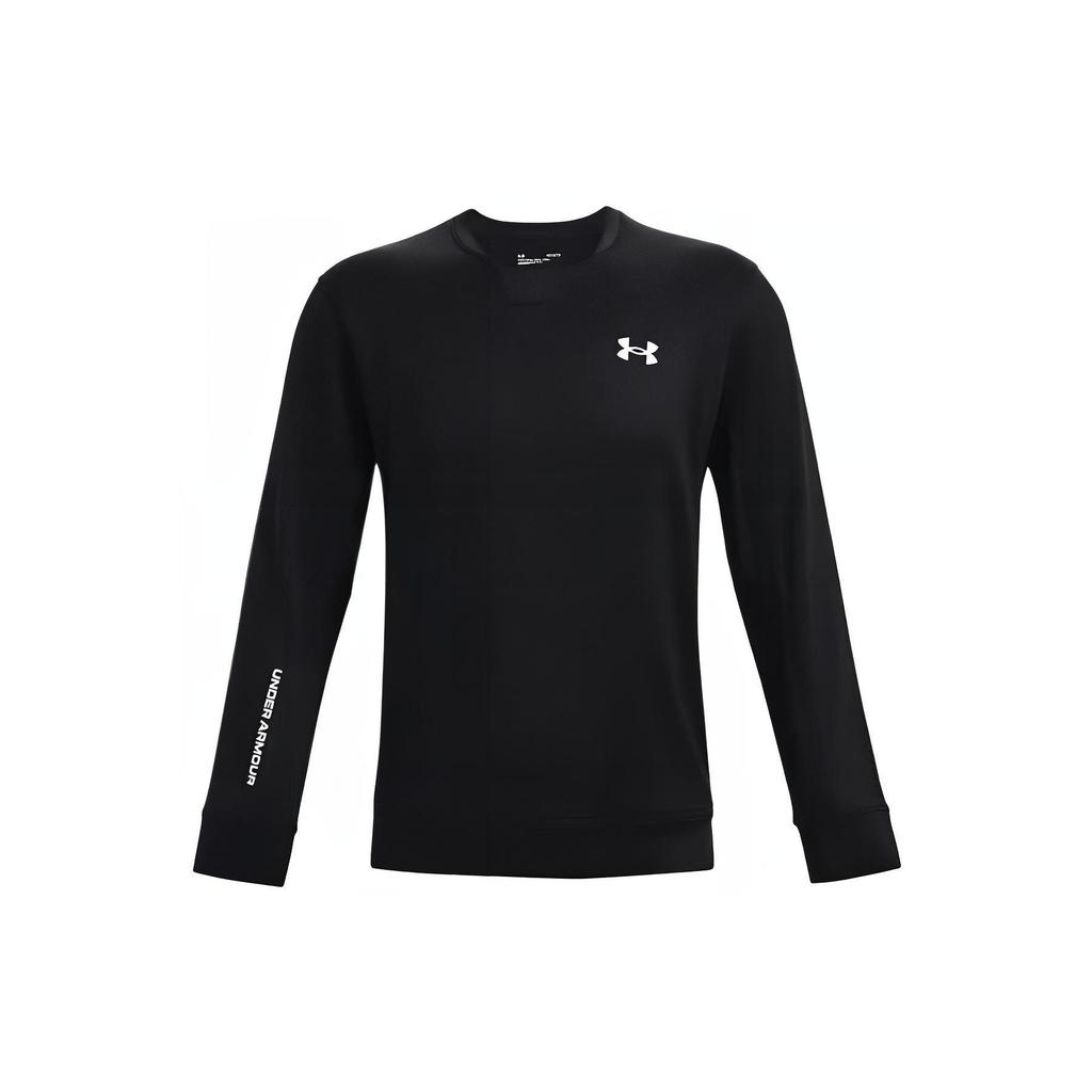 Under Armour Logo Print Casual Crew Neck Sweatshirt Men Tops Black 1366262-001