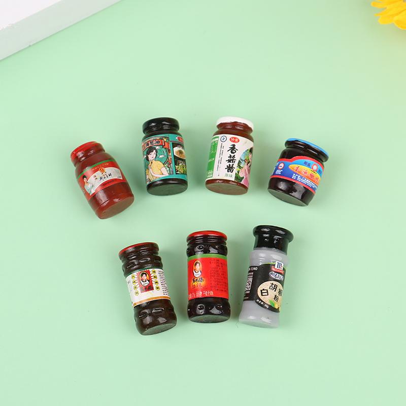 5Pcs Dollhouse Miniature Condiment Model Mini Kitchen Decoration Accessories
