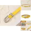 Simple Solid Color Metal Buckle Decoration Women Casual Belt For Denim Outfits