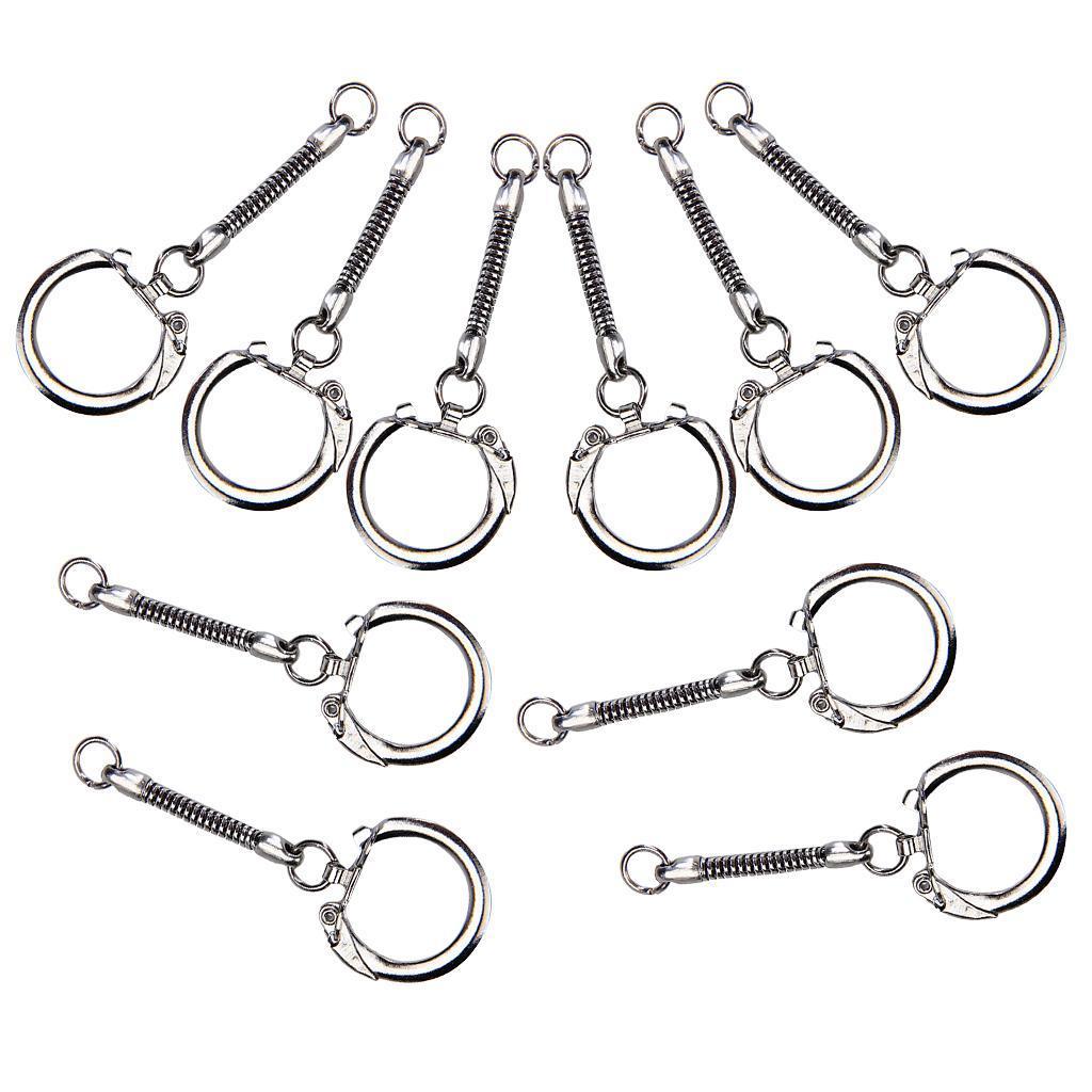 20PCS Key Chain SNAKE Rings W/ Snap End + Jump