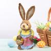 14 Inch Cartoon Easter Bunny Figure Rabbit Decoration Animal Art Crafts for Garden, Patio
