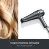 Sèche-cheveux avec câble rétractable - severin - ht 0165 - diffuseur &amp; concentrateur - 2100 w - 3 niveaux de température - noir
