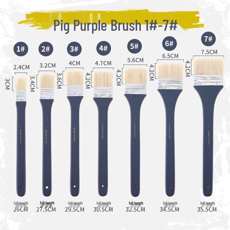 Extended Handle Boar Bristle Paint Brush for Wall and Oil Painting