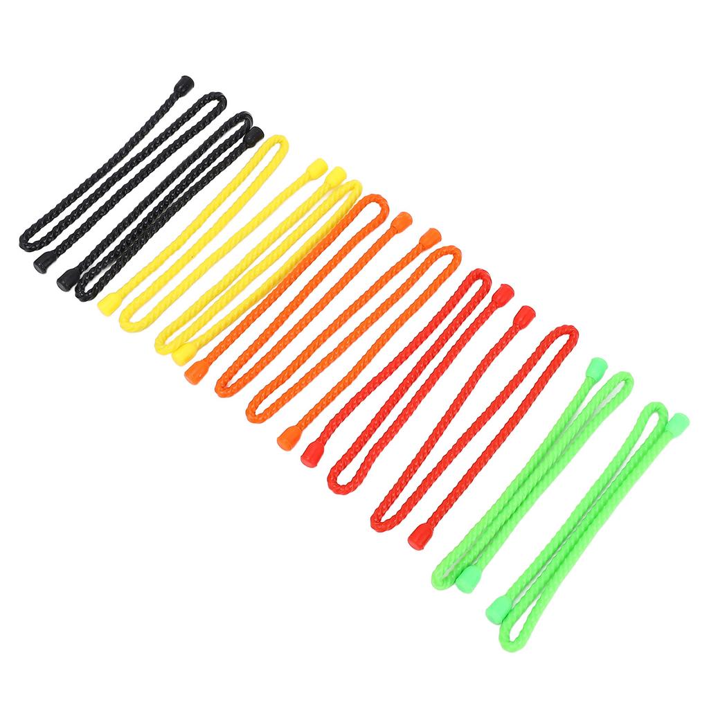 10PCS Set Silikon Kabelbinder 18in 5mm Durchmesser Multifunktionale Rot Orange Gelb Grün Schwarz