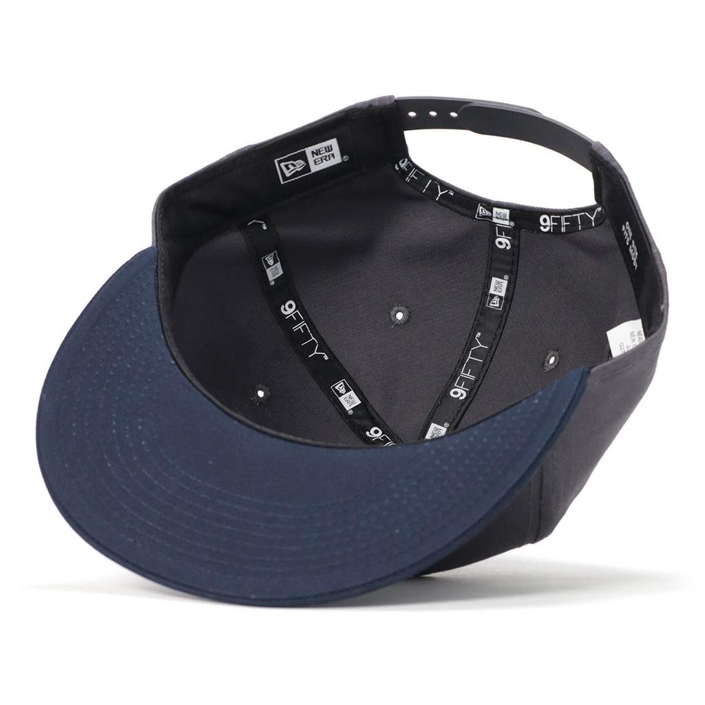 New Era 9FIFTY FLAT BILL Snapback Free Size Cap, Charcoal/Deep Navy, (Adjustable)