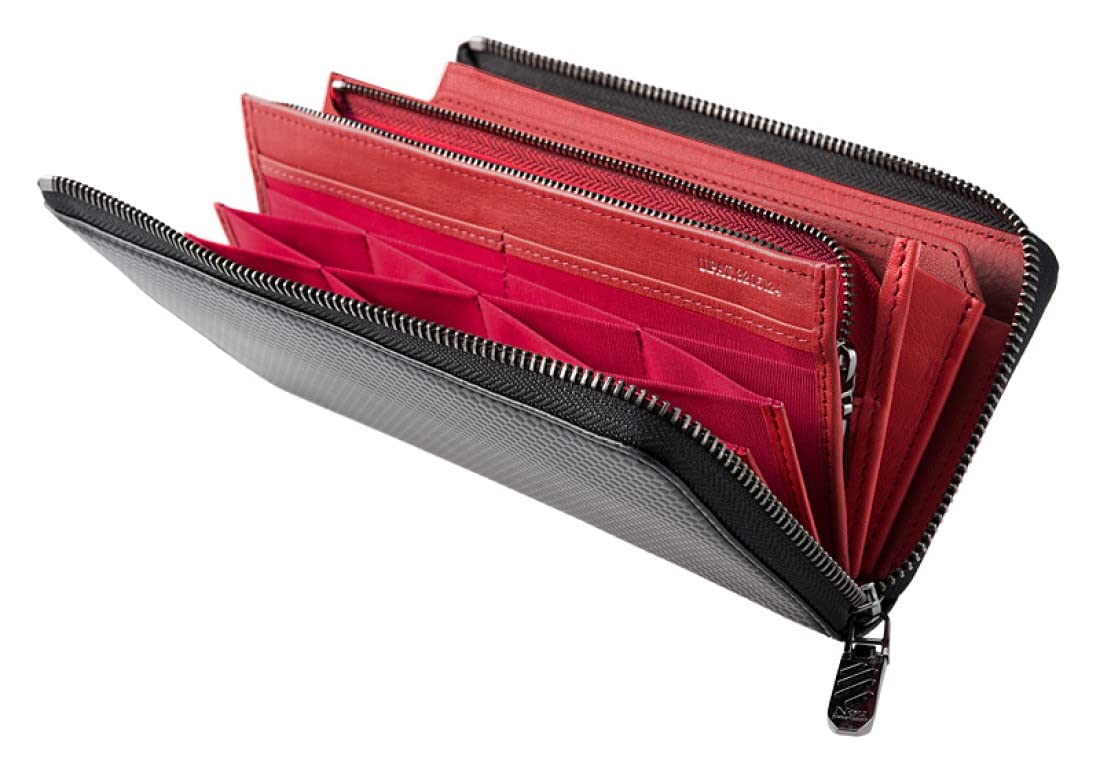 

Новый интерес Тень Honeycell Длинный Карбон Большой Карта День Черный x 0700 2.0 Кошелек, Кожа, L-образная молния, Вместимость, Держатель, Подарок отцу, Красный,