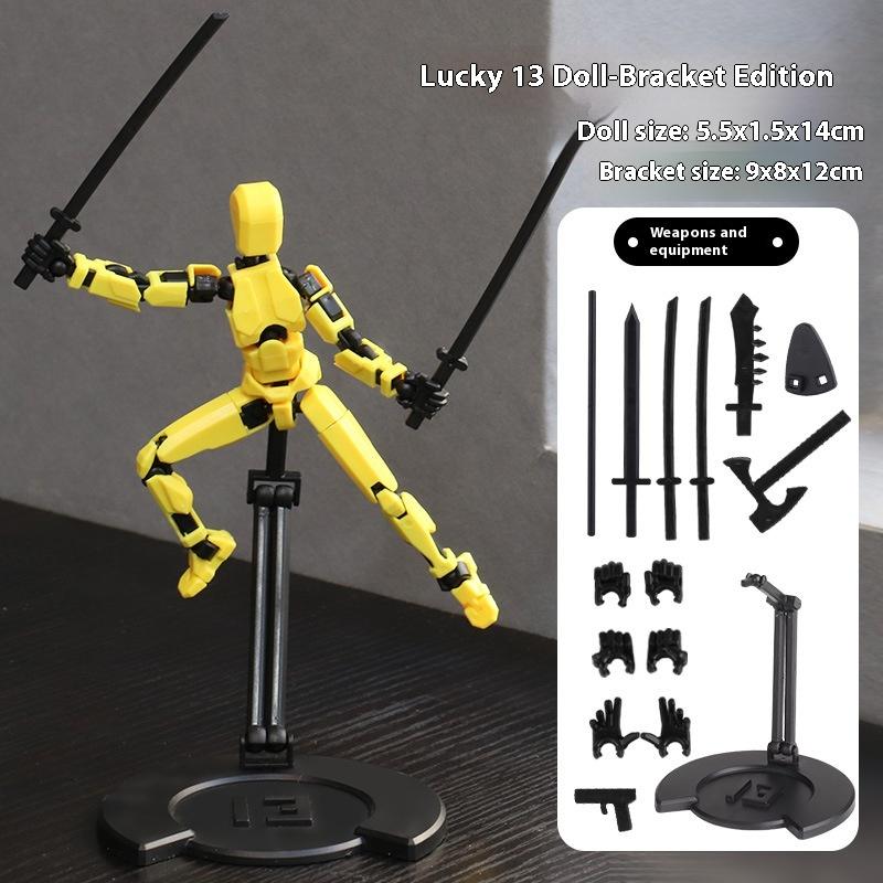 Farbkasten Glückspuppe 13 Mehrgelenk-bewegliches Puppenspielzeug der 3. Generation Schaufensterpuppe DIY Ganzkörper-Dekompressionsartefakt