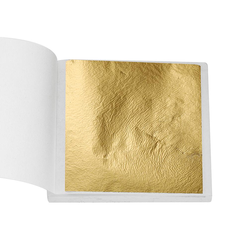 100Sheets Imitation Gold Foil Paper Leaf Gilding Epoxy Resin Fillings for DIY Epoxy Resin Mold Crafts Nail Art Home Decorations