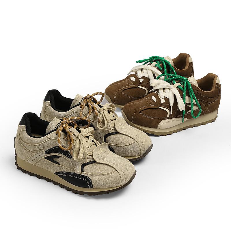 Inner Heightening Retro Versatile Platform German Training Shoes Women'S Autumn Light Board Shoes Heightening Casual Sports Shoes