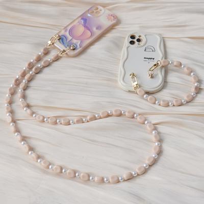 New Phone Accessory Cellphone Part Chain Anti Lost Universal Beaded Lanyard Shoulder Neck Crossbody SmartPhone Strap Case Chains