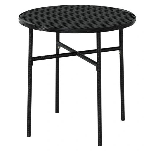 Vidaxl 3-teiliges Gartenmöbel-Set, Polyrattan, Schwarz