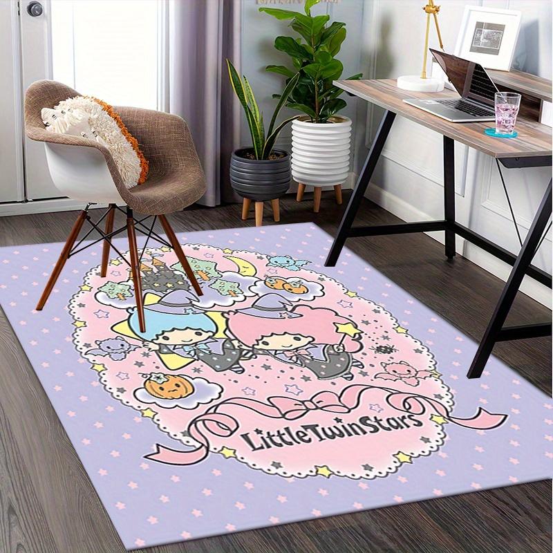 Office Rug Little Twin Stars, Halloween Anti-Slip Rug, Machine Washable for Living Room, Bedroom, Office, Multiple Sizes, Bedroom Mat, Decorative Mat,