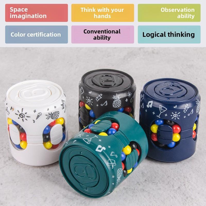 Magiczna Fasola Puszka Kostka Puzzle, Magiczna Kostka I Fidget Spinner, Obrotowa Zabawka Fidget Cube