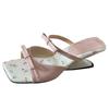 Summer Wedges Heel Women Slippers Fashion Open Toe Butterfly-knot Ladies Dress Slides Lazy Shoes