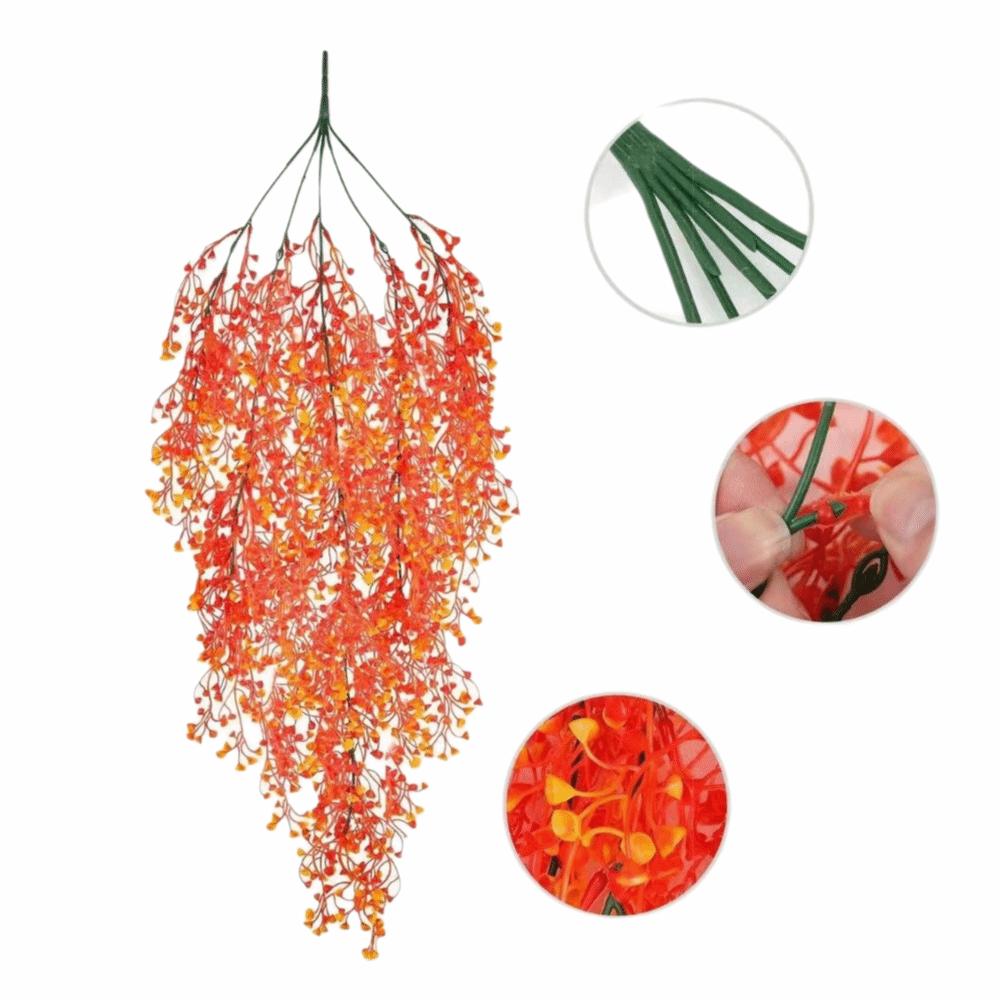 Vindistensdesign Konstgjorda Hängväxter UV-beständig Gyllene Klockpil Konstgjorda Blommor Rumsinredning