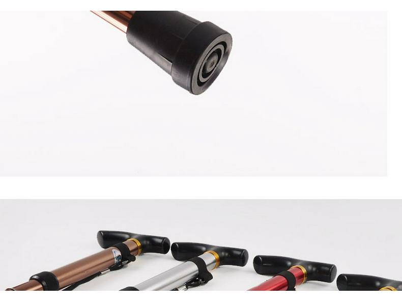 Five-Section Folding Ultra-Short Trekking Poles with T-Handle and Adjustable Telescopic Design for Hiking and Mountaineering