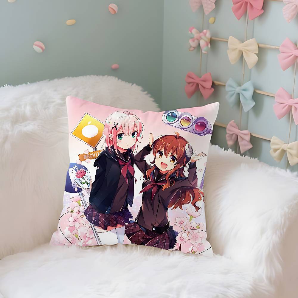 Das Dämonenmädchen von nebenan Kawaii Kissenbezug Dekokissenbezug Nordischer Vintage-Stil Kissenbezüge Wohnzimmer Sofa Couch Sitz