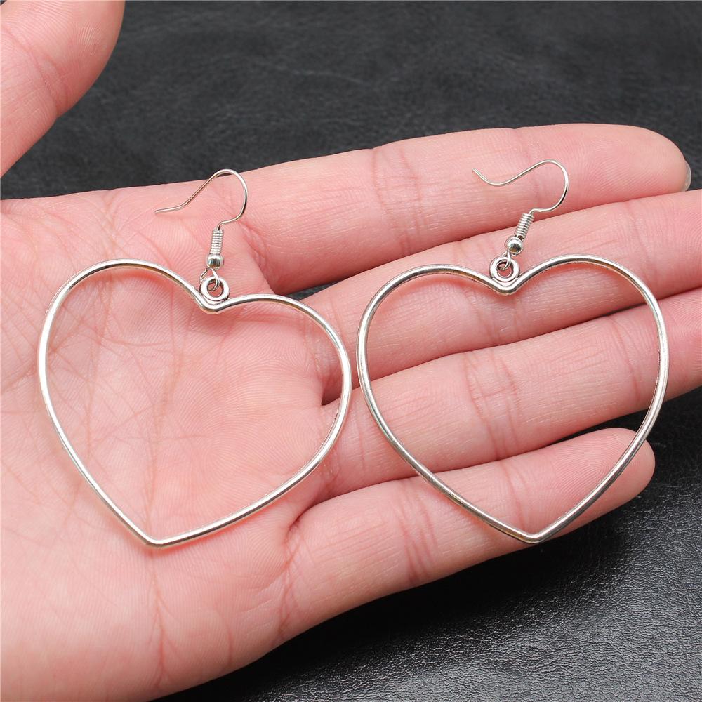 24 Styles Simple Design Gothic Punk Style Hollow Heart Drop Earrings For Women Vintage Fashion Earring Gift