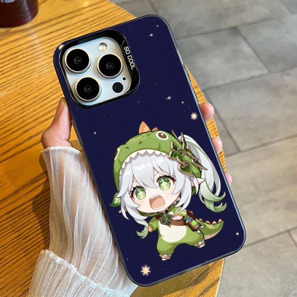 

Genshin Fan-made Characters Phone Case For iPhone 16 17 15 14 12 13 Pro Max Black Candy Matte Shockproof Cover iPhone13PRO