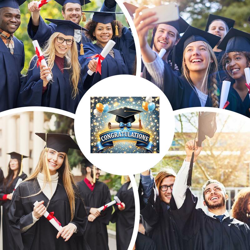 Congratulations Graduation Decor Graduate Party Decoration Prop Ceremony Background Congratulations Photo Booth Backdrop Party
