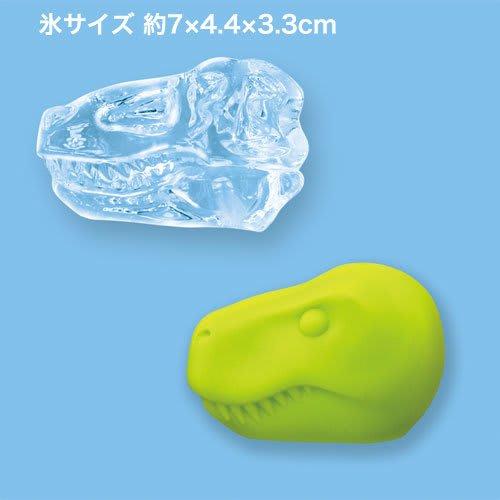 Calorata Tyrannosaurus Rex Skull Ice Tray (Green) Silicone Ice Cube Tray (Microwave/Dishwasher Safe) Chocolate Mold for Baking (Heat Resistant) Dinosa