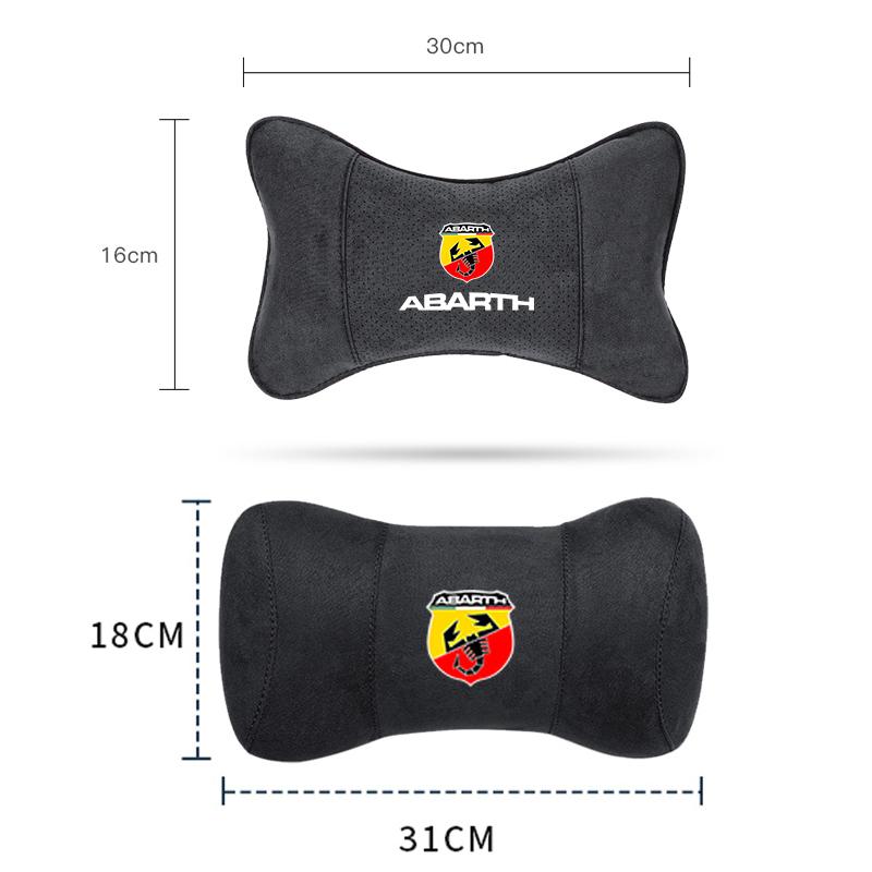 Wildleder Kopfstütze Auto Atmungsaktiv Memory Schaum Nackenkissen Für Fiat Abarth Argo Croma Albea Tipo Palio Viaggio 500 Punto Panda Stilo