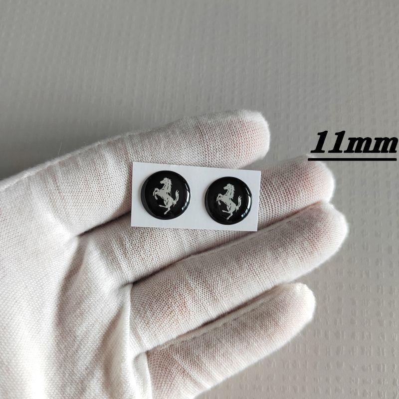 11mm 14mm Car Keys Logo Sticker Car Interior Decoration Decal Accessories For Ferrari Roma Spider SF90 F80 575M LaFerrari Amalfi JG3