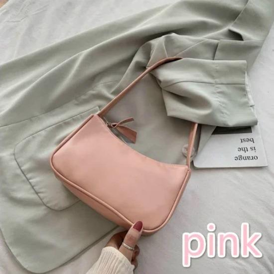 Weiche PU Leder Frauen Lila Unterarm Tasche Retro Einfarbig Damen Handtaschen Mode-Design Mädchen Kleine Schulter Taschen