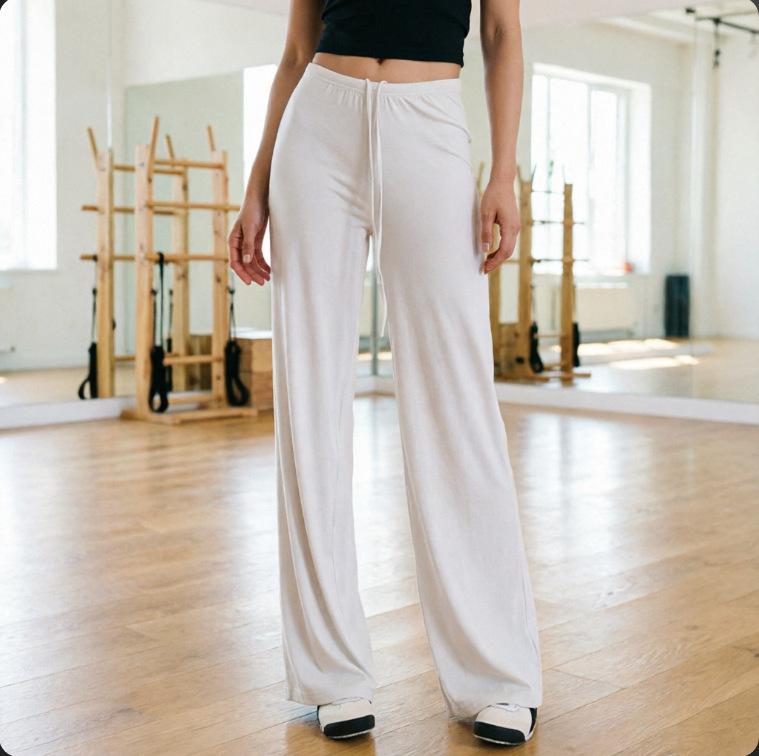 Women's Quick-Dry Loose Fit Yoga Pants - Lazy Style, Slimming, Wide-Leg Pilates Training Trousers
