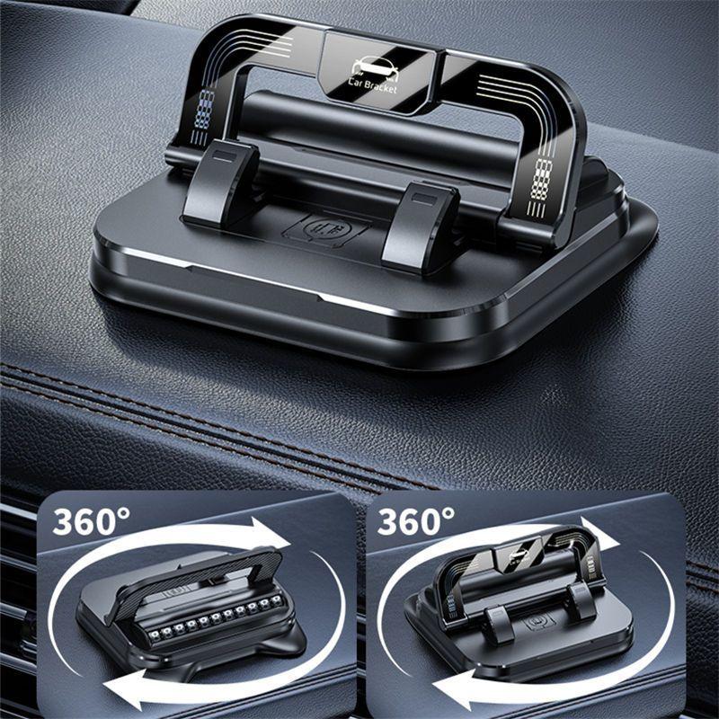 1Pcs Easy Install Vehicle Mobile Phone Holder 360° Rotatable Universal Car Phone Holder With Number Plate Dashboard Mount