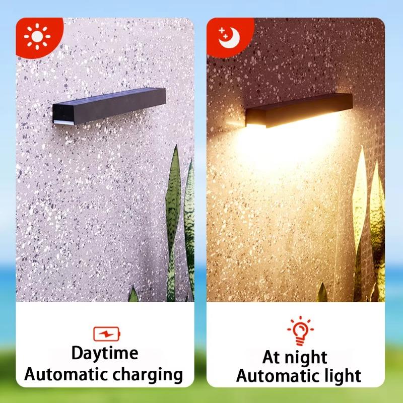 Solar wall lamp, outdoor magnetic wall lamp, waterproof LED wall lamp, outdoor courtyard modern decorative lighting