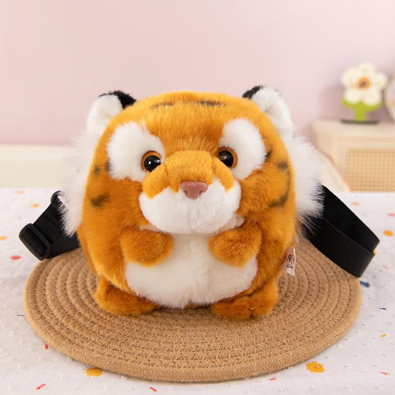 Cartoon Ball Panda Plush Toy Zoo Scenic Souvenir Tiger Crossbody Bag Children Koala