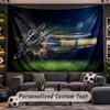 Wall Hanging Tapestry Custom NameLionel Messi Pattern Personalized Printed Fabric Wall Decor