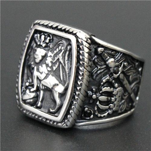 Personal Design Hot Popular Lion Ring 316L Stainless Steel Cool Man Punk Lion King 8
