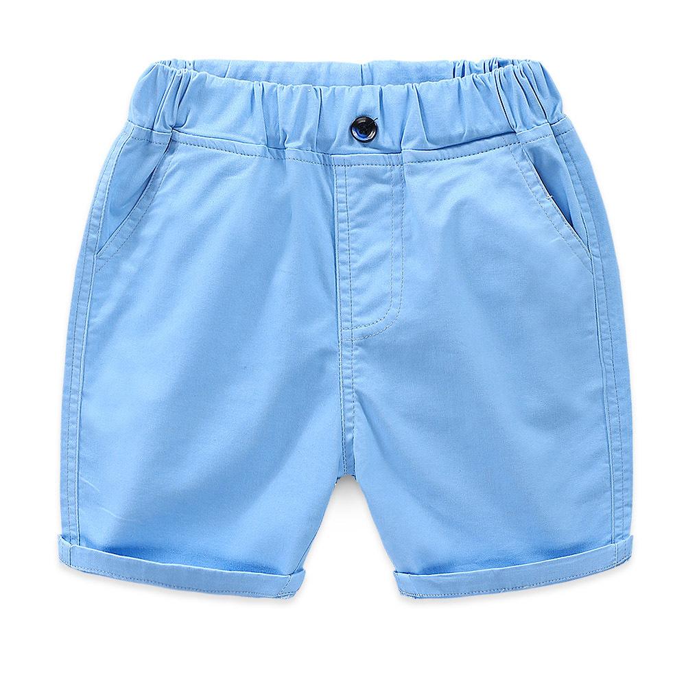 Nouveau Short Décontracté d'Été pour Garçons et Filles Bébé Couleur Unie Coton Short de Plage Lâche Pantalon Vêtements pour Enfants 2-8 Ans