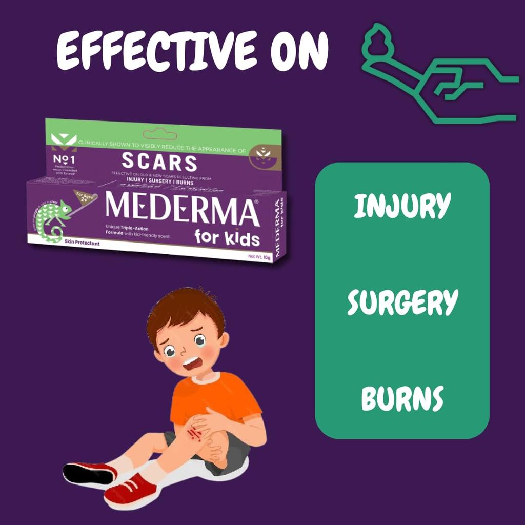 Mederma Kids Scar Treatment Gel 10g | Gentle Scar Care For Children 2-12 Years | Reduces Old & New Scars From Cuts Burns And Surgery