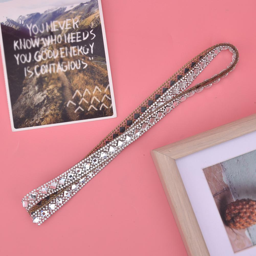 2 Yard Hotfix Crystal Glass Rhinestone Chain Ribbon Trim DIY Wedding Dress Shoes Bag