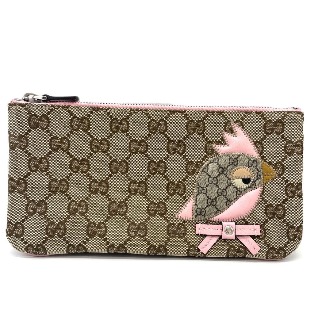 Used GUCCIpassport Case GG Canvas/leather Unisex