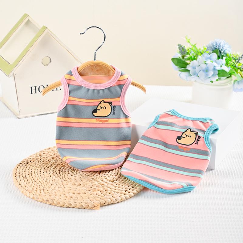 Colorful Striped Warm Vest for Pets - Autumn/Winter Style for Teddy, Pomeranian, Bichon, Cats, and Dogs