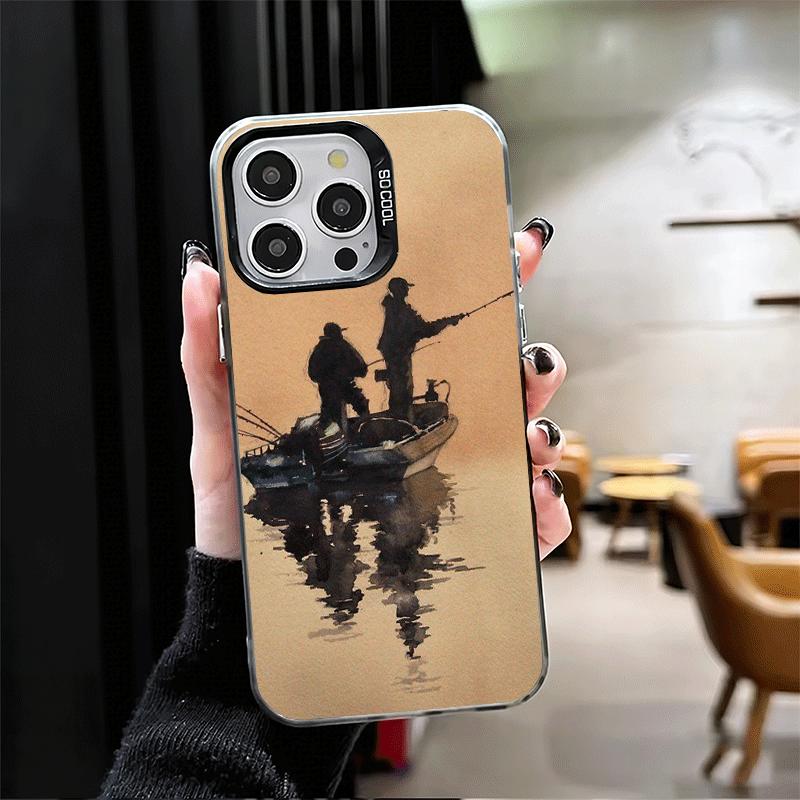 Hunting Fishing Man Shockproof Phone Case for iPhone 17 Air 16 16E 15 Pro Max 14 Plus 13 Mini 12 Back Cover Anti Fall Fundas