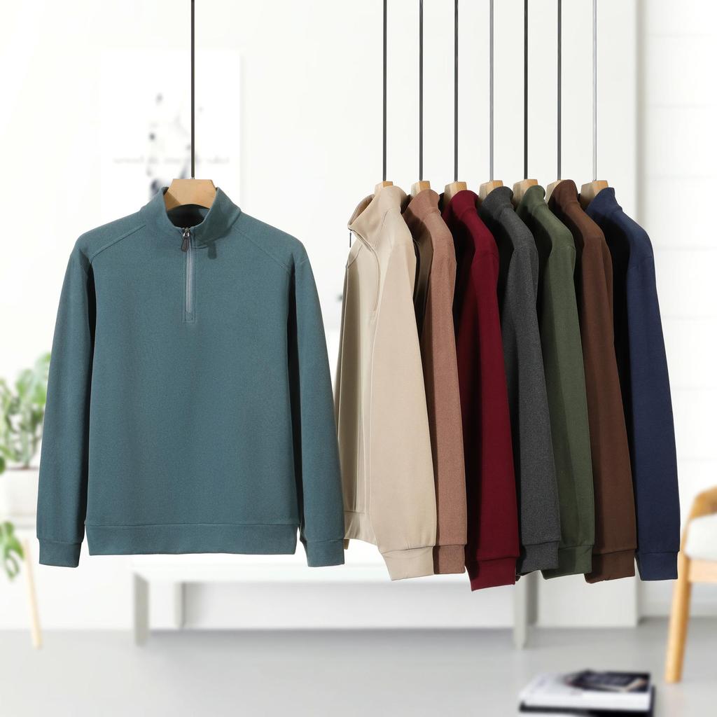 Men’s Thickened Half-Zip Stand-Up Collar Hoodie - Autumn/Winter Sport Casual Top