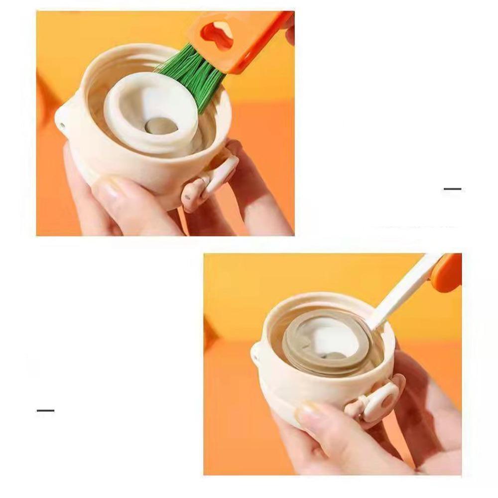2pcs Mini Straw Cleaner Brush 3 in 1 Design Bottle Lid Brush Bottle Cleaning Brush  Outdoor