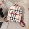 Women's Backpack Summer and Autumn New Trend Fashion Plaid Print Backpack Handbag One Piece
