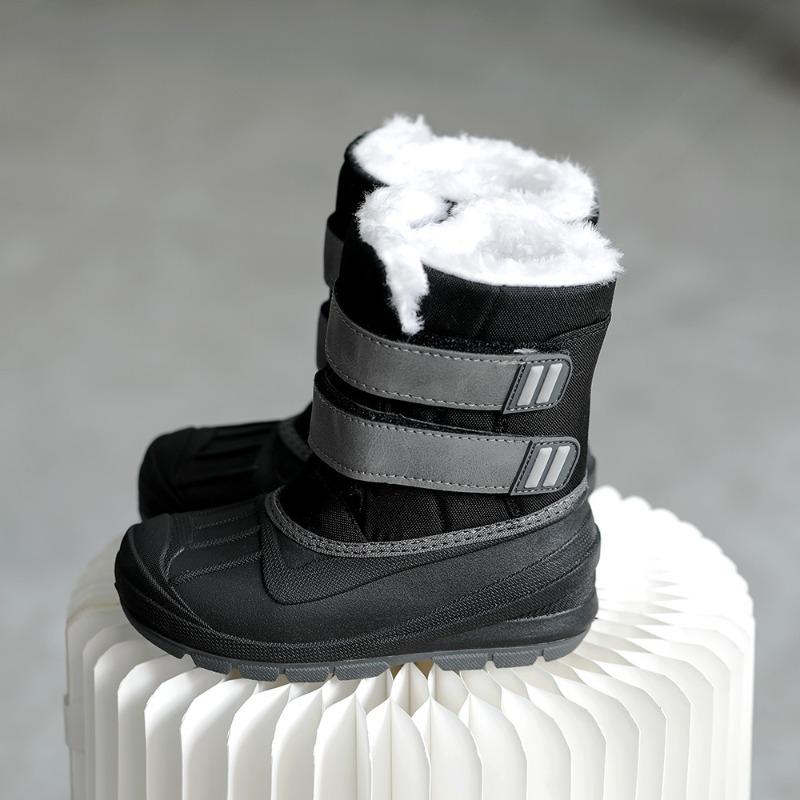 

Hot-selling simple and versatile waterproof and non-slip thickened plush snow boots for men, women, small and large children size 34 (foot length 22.1-23 cm)