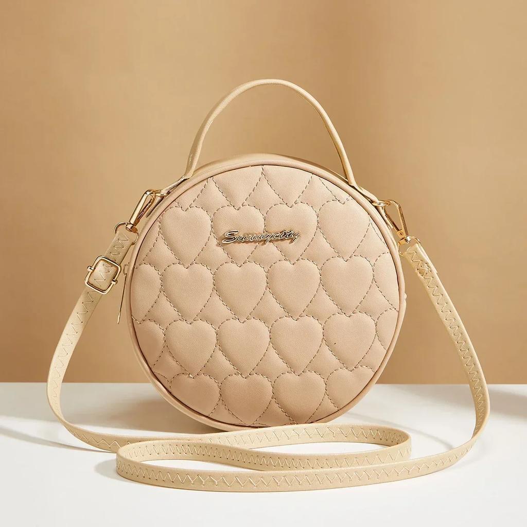 Láska Vyšívaná Malá Kulatá Kabelka pro Ženy  Ženská Kabelka  Tašky přes Rameno  Nová Vůně Malá  Temperamentní Crossbody Kabelka  Módní Trend