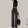 Jeans women's straight tube loose high waist summer 2025 new versatile drape wide leg floor trousers