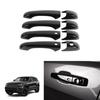 4x Exterior Door Handle Decor Cover Trim for Jeep Grand Cherokee 2011-21 Black